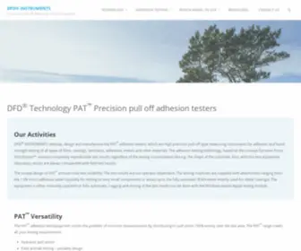 Dfdinstruments.co.uk(DFD® Technology PAT™ Precision pull off adhesion testers) Screenshot