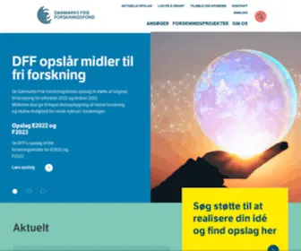 DFF.dk(Danmarks Frie Forskningsfond) Screenshot