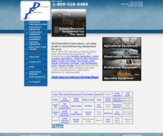 Dfiequipment.com(Diversified Fabricators) Screenshot