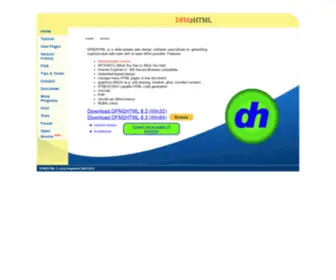 DFM2HTML.com(Web Design Software DFM2HTML Version 8.2) Screenshot