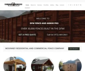 DFwfenceandarborpro.com(Frisco fence company) Screenshot