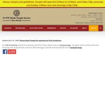 DFwhindutemple.org(The mission of the D/FW Hindu temple) Screenshot