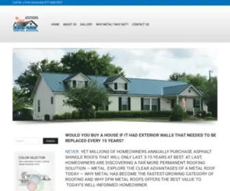 DFwmetalroofs.com(DFW Metal Roofs) Screenshot