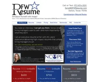 DFwresume.com(Resume & LinkedIn Profile Services) Screenshot