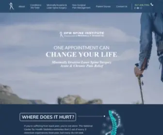 DFWspineinstitute.com(Dallas Spine Back Surgery and Pain Management Ft) Screenshot