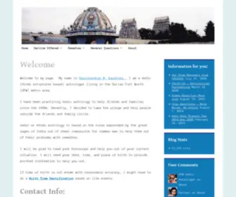 DFwvedicastrologer.com(DFW Vedic Astrologer & Vastu Consultant) Screenshot