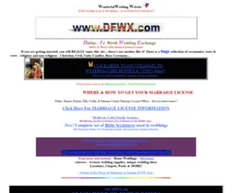 DFWX.com(Marriage in Dallas Fort Worth North Texas area) Screenshot