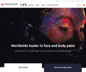 DFxfaceart.eu(Face and body paint specialist by DiamondFX) Screenshot
