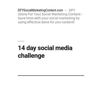 DFysocialmarketingcontent.com(DFY (Done For You) Social Marketing Content) Screenshot