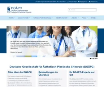 Dgaepc.de(DGÄPC Deutsche Gesellschaft für Ästhetisch) Screenshot