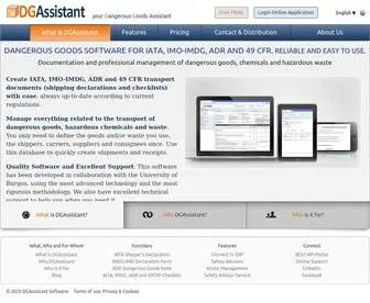 Dgassistant.com(Software for transporting Dangerous Goods ADR IMDG IATA) Screenshot
