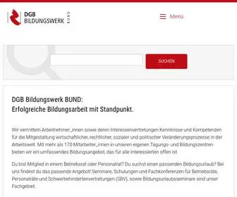 DGB-Bildungswerk.de(Erfolgreiche Bildungsarbeit mit Standpunkt) Screenshot