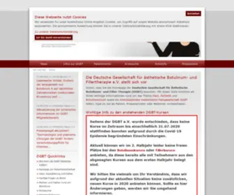 DGBT.de(Alle Informationen zur Deutschen Gesellschaft für Ästhetische Botulinum) Screenshot