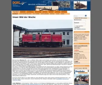 Dgeg.de(Deutsche Gesellschaft für Eisenbahngeschichte) Screenshot