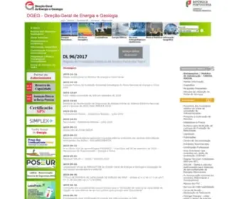 Dgeg.gov.pt(A Direção Geral de Energia e Geologia (DGRG)) Screenshot