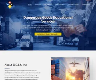 Dges.ca(Dangerous Goods Educational Services) Screenshot