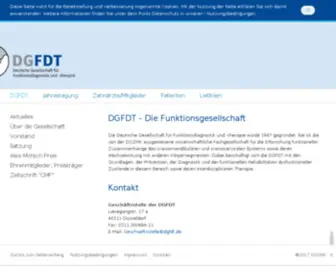 DGFDT.de(Deutsche Gesellschaft für Funktionsdiagnostik und) Screenshot