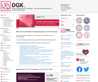 DGK.org(Deutsche Gesellschaft für Kardiologie) Screenshot