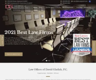 Dgladishlaw.com(Highland Personal Injury Lawyers) Screenshot