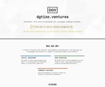 Dgtize.ventures(An investment firm specializing in emerging technologies. Our focus) Screenshot