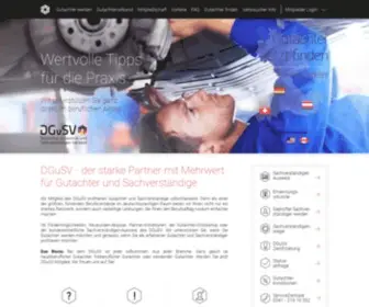 Dgusv.de(Deutscher Gutachter und Sachverständige Verband) Screenshot