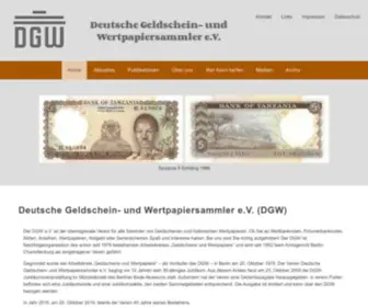 Dgwev.de(Der Verein Deutsche Geldschein) Screenshot