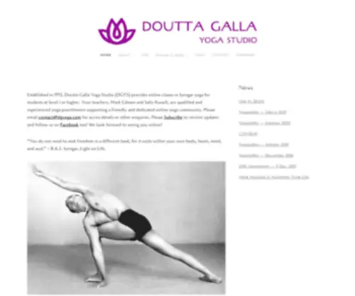 Dgyoga.com(Iyengar Yoga Studio) Screenshot