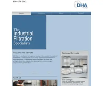 Dhafilter.com(DHA Filters are quality filter manufacturer) Screenshot