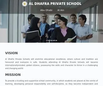 Dhafraschools.com(Al Dhafra Private Schools) Screenshot