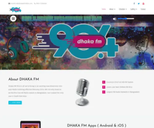 Dhakafm904.com(DhakaFM90.4) Screenshot