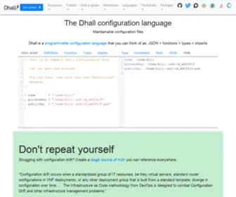 Dhall-Lang.org(The dhall configuration language) Screenshot