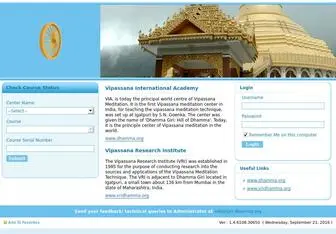 Dhamma.net.in(Vipassana International Academy) Screenshot
