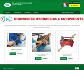 Dhanasreehydraulics.co.in(DHANASREE HYDRAULICS & EQUIPMENTS) Screenshot