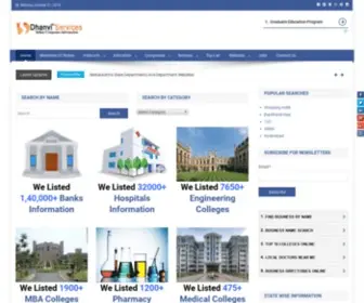 Dhanviservices.com(Indian Educational And Companies Info) Screenshot