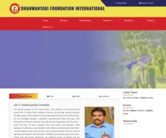 Dhanwantri.org(Dhanwantari Foundation International) Screenshot