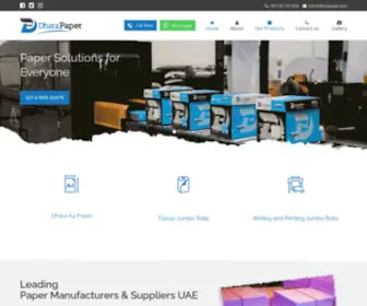 Dharapaper.com(Paper Manufacturing Companies UAE) Screenshot