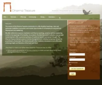 Dharmatreasure.org(Meditation Retreats) Screenshot