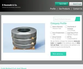 Dhasmukh.com(D Hasmukh & Co) Screenshot