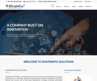 Dhatriinfo.com(DHATRI INFO SOLUTIONS Pvt.Ltd) Screenshot