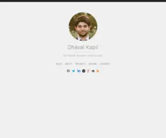 Dhavalkapil.com(Dhaval Kapil) Screenshot