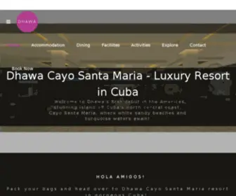 Dhawa-Cuba.com(Luxury Resorts in Cuba) Screenshot