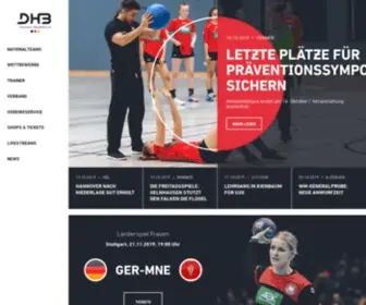DHB.de(Startseite Aktuell &#124 Deutscher Handballbund) Screenshot