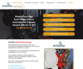 Dhedebouchageplombier.fr(Dhedebouchage Societe Debouchage Canalisation Paris île) Screenshot