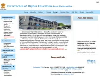 Dhepune.gov.in(Directorate of Higher Education) Screenshot