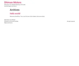 Dhimanmotors.in(Multi Brand Two Wheeler Workshop) Screenshot