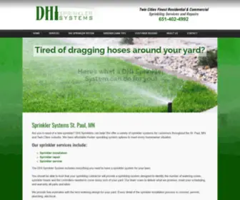 Dhisprinklers.com(DHI Sprinkler Systems for St Paul and Minneapolis) Screenshot