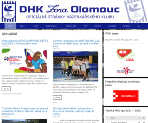 Dhkolomouc.cz(DHK Zora Olomouc) Screenshot