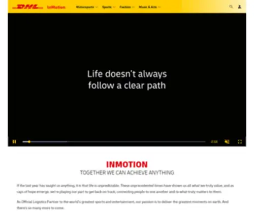 DHL-IN-Motion.com(Some of the greatest moments on earth) Screenshot