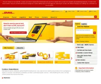 DHL.com.cy(Global Logistics) Screenshot