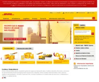 DHL.com.ec(Logística) Screenshot